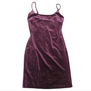 Windsor Purple Velvet like sparkly mini dress